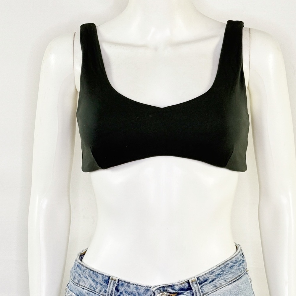 Alphalete Dark Green Sports Bra Top Size S Athletic Workout Yoga Wireless